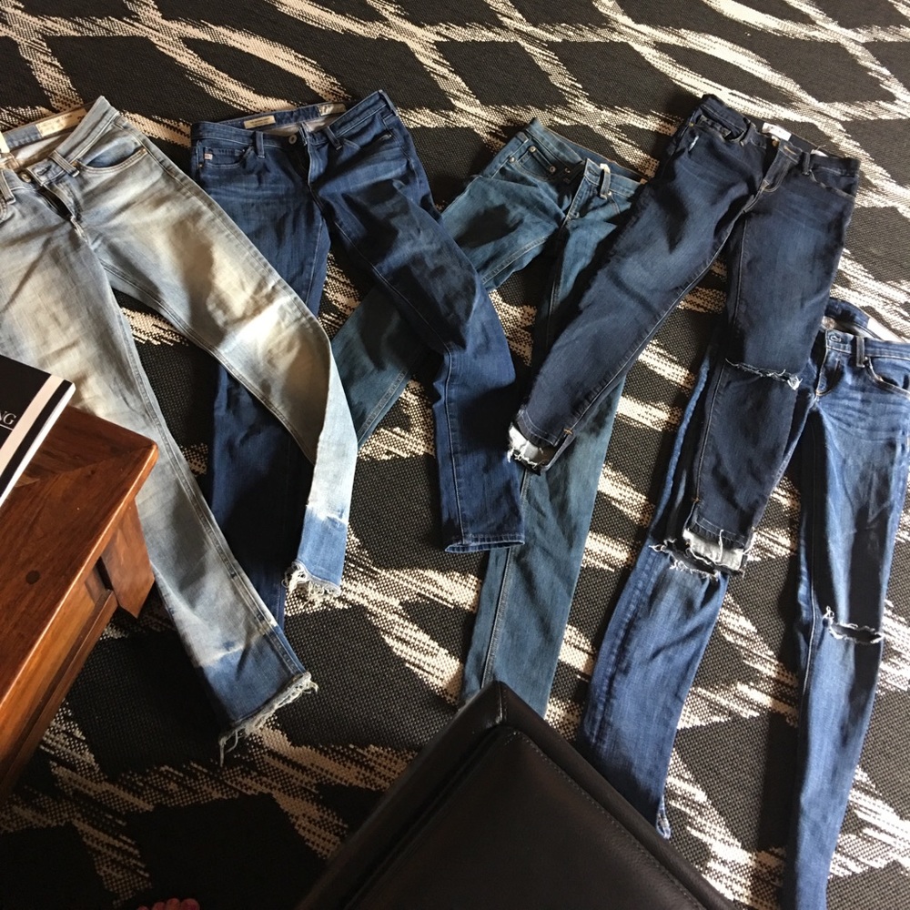 Three rag and bones 25 and 26, one Frame one AG